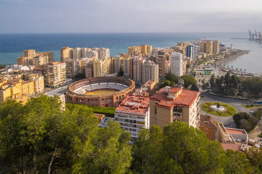 imagen panorámica de málaga centro
